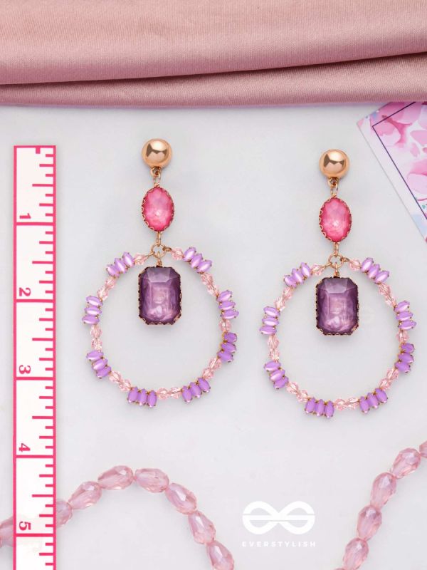 The Glittering Globe- Golden Embellished Earrings