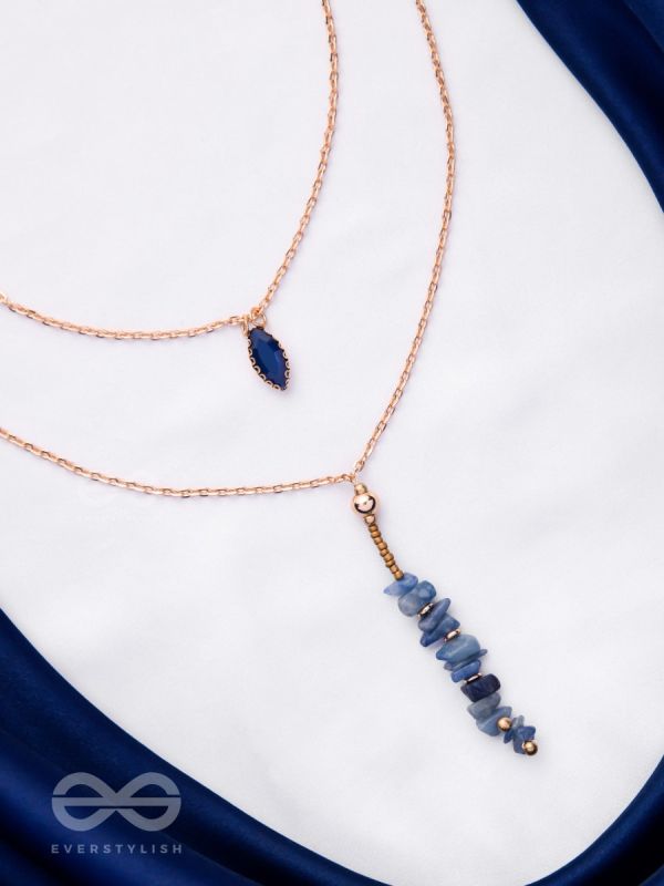 The Rock Candy- Golden Embellished Layered Necklace With Anti-Tarnish Coating