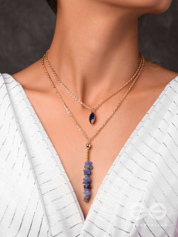 The Rock Candy- Golden Embellished Layered Necklace With Anti-Tarnish Coating