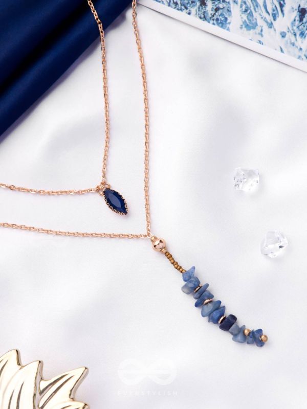 The Rock Candy- Golden Embellished Layered Necklace With Anti-Tarnish Coating