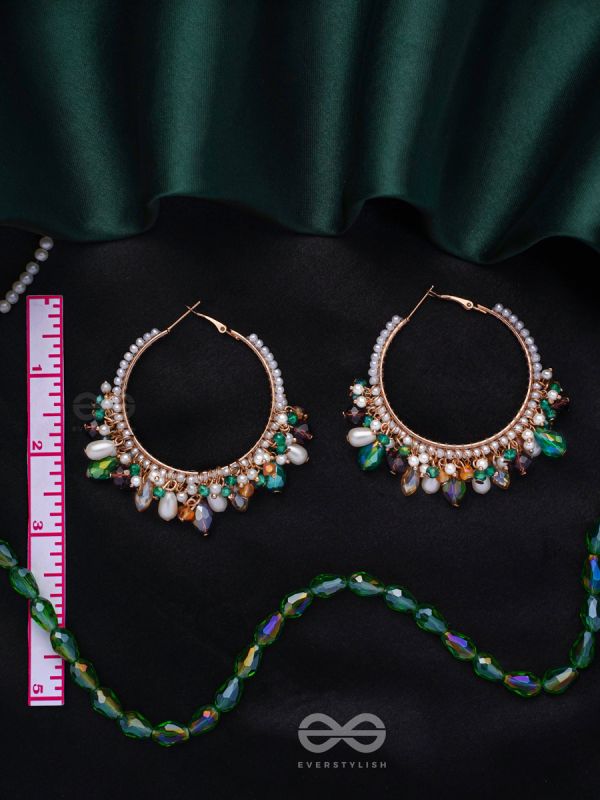 Sumami- Adorned with Jewels- Pearls & Glass Beads Embroidered Earrings