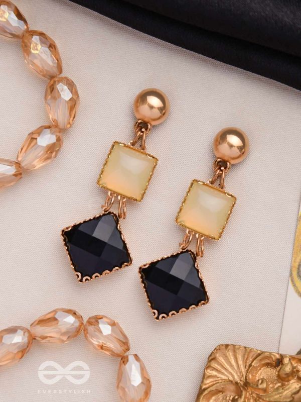 CLASSIC BLACK MAGIC - EMBELLISHED DROP EARRINGS