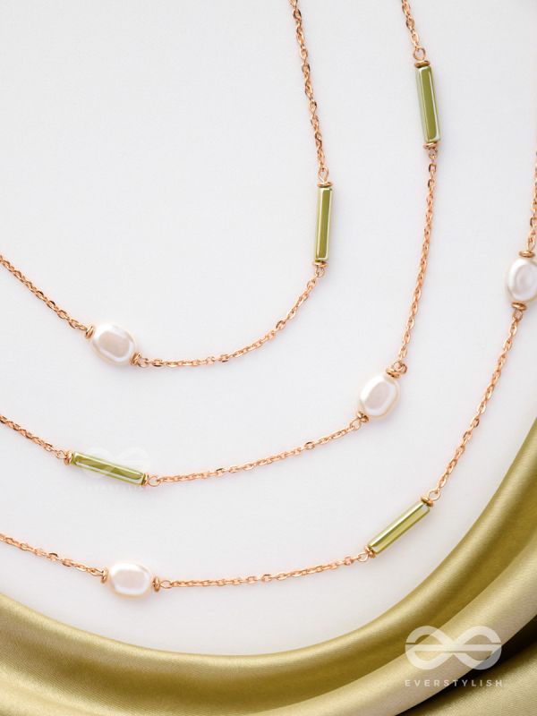 The Tranquil Garden - Multi Layered Neckpiece With Anti-Tarnish Coating