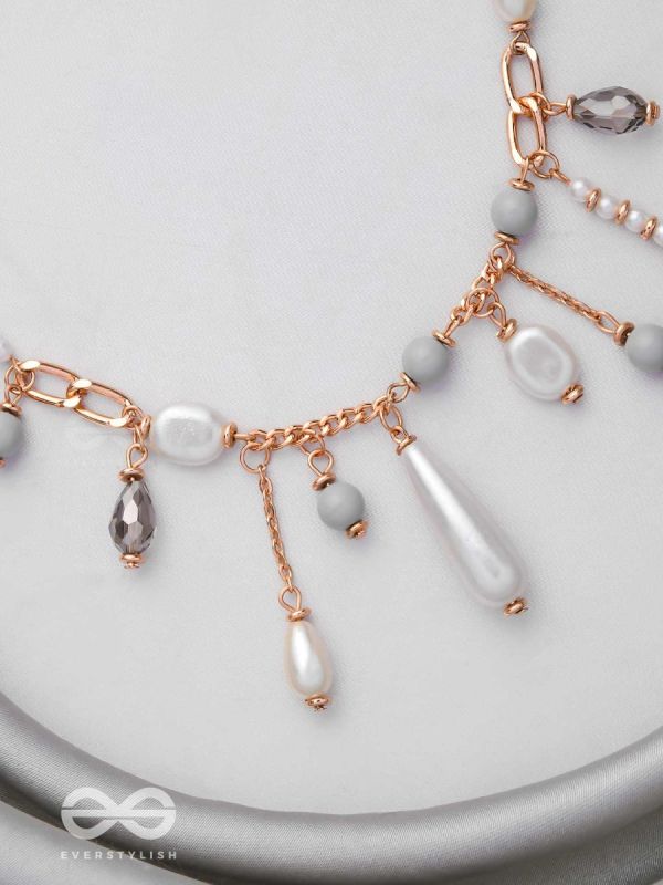 The Rainy Bliss - Casual Pearl Neckpiece With Anti-Tarnish Coating 