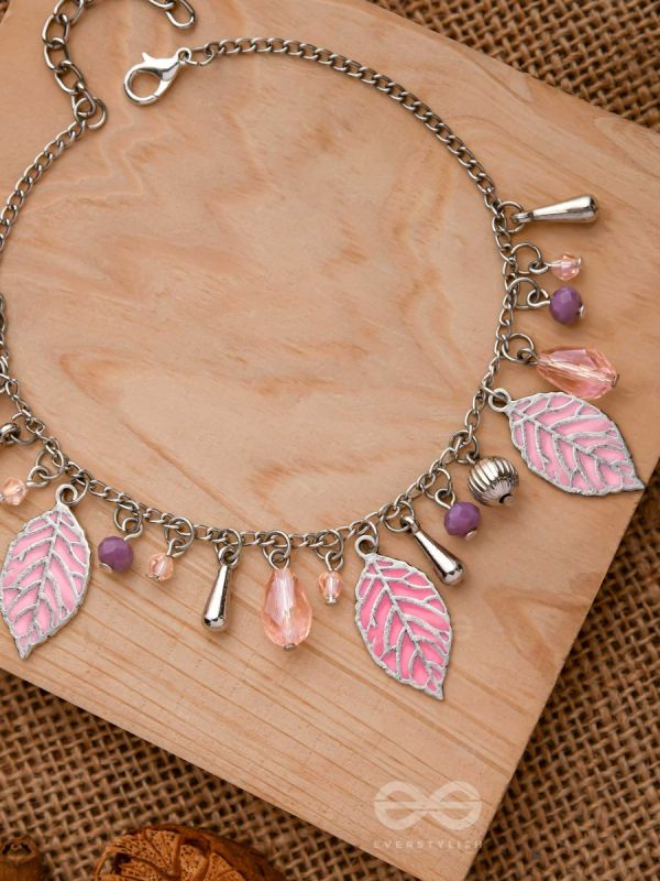 THE WHISPERING LEAVES - PURPLE & SILVER BRACELET