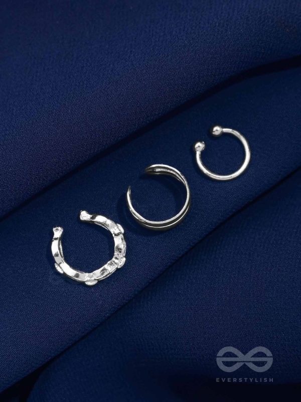 TRIPLE TREBLE - SET OF THREE EAR CUFFS (ONE EAR)