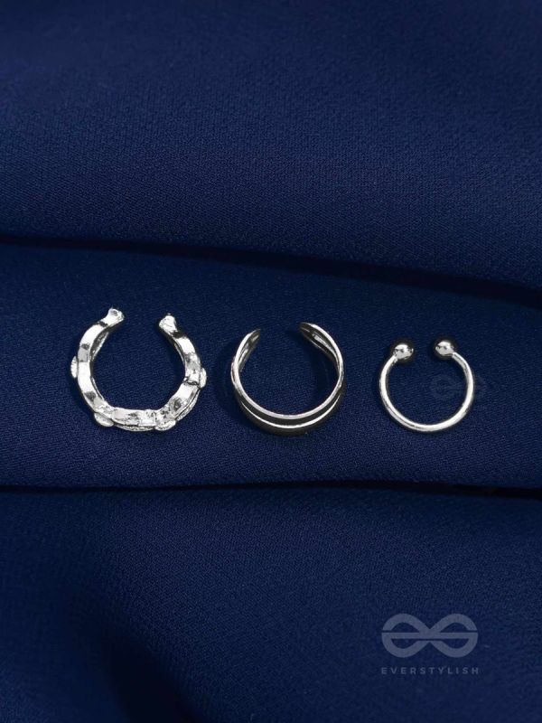 TRIPLE TREBLE - SET OF THREE EAR CUFFS (ONE EAR)