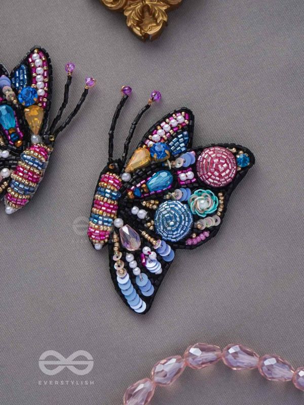 Vanyapadmini - The Gilded Flutter - Sequins, Beads And Cutdana Hand Embroidered Earrings (Multicolor)