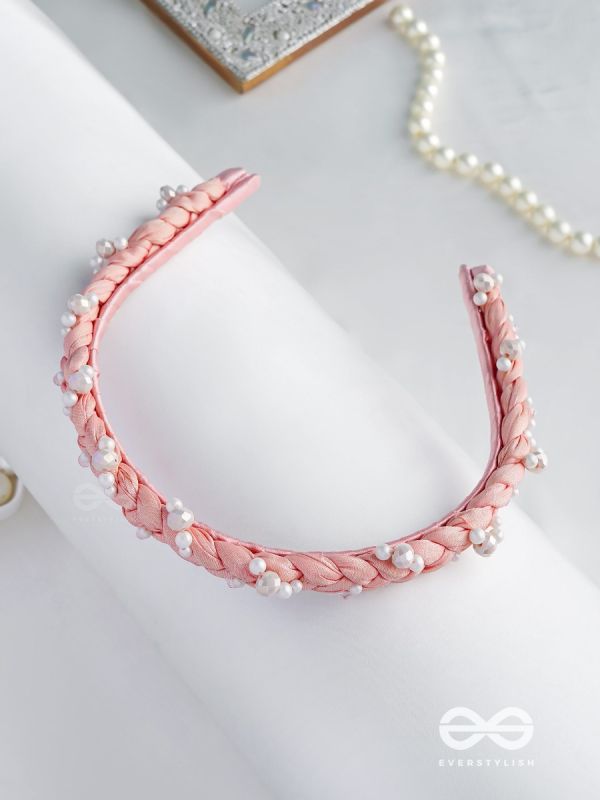 IPSIT - ONE'S DESIRE - PEARL AND FABRIC EMBROIDERED HAIRBAND