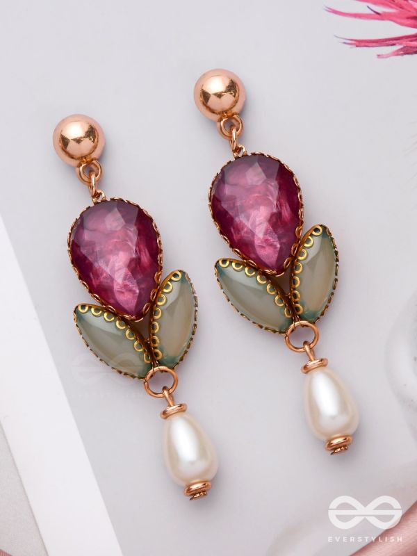 THE MAJESTIC PLUM - STATEMENT DROP EARRINGS