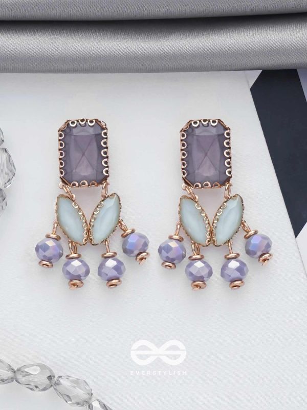 THE PURPLE MIST - STATEMENT DROP EARRINGS