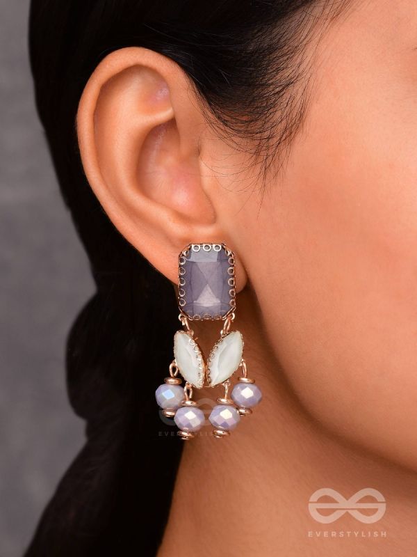 THE PURPLE MIST - STATEMENT DROP EARRINGS