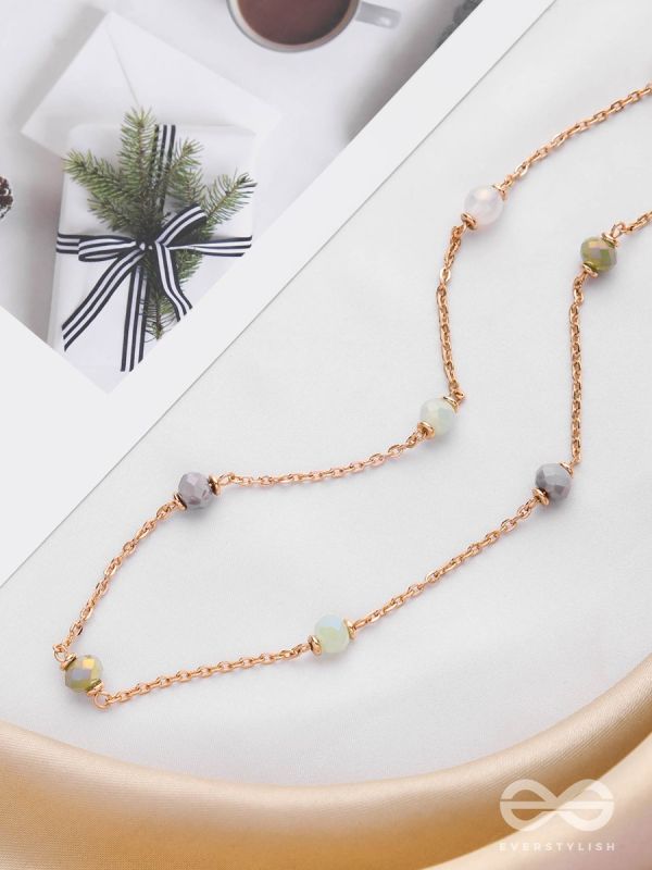 The Distant Drops - Casual Beaded Neckpiece With Anti-Tarnish Coating 