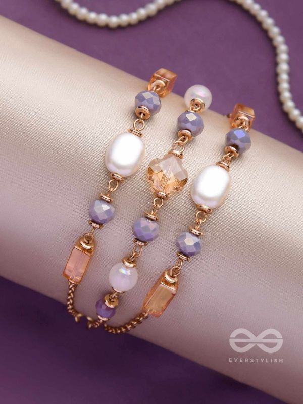 THE GLIMMERING LAVENDERS - ELEGANT MULTILAYERED BRACELET