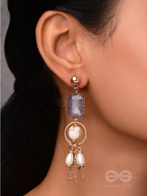 THE SEA HORIZON - STATEMENT DROP EARRINGS