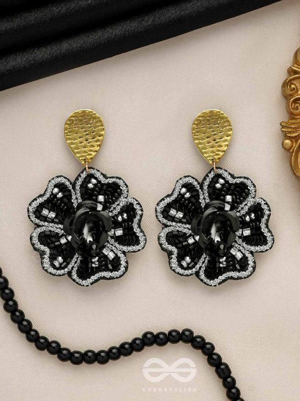 AABHAT - IN FULL BLOOM - SEQUINS AND BEADS EMBROIDERED EARRINGS