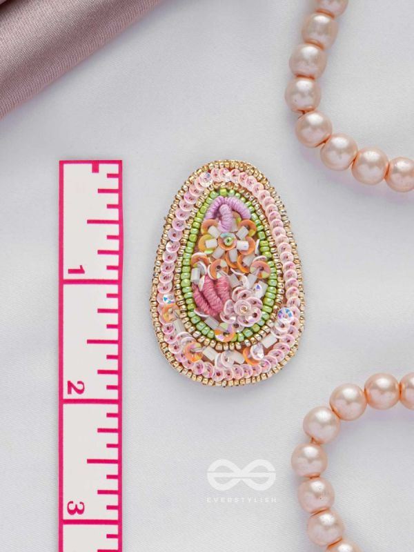 Abhra - The Clouded Glamour - Sequins, Resham And Beads Hand Embroidered Earrings