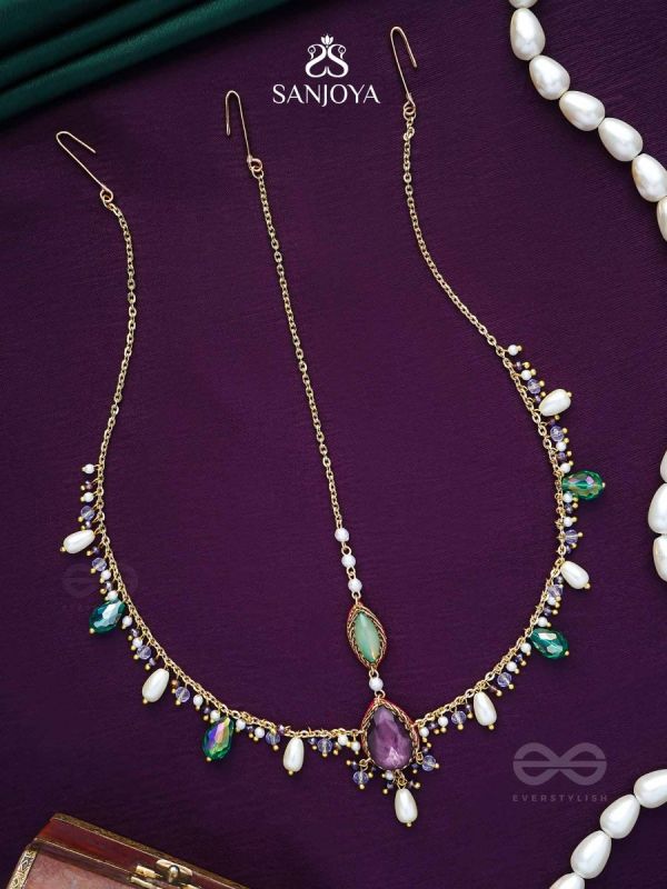 SIBIRA - SUPREME ROYALTY - STONE, BEADS AND GLASS DROPS EMBROIDERED MAANGTIKA