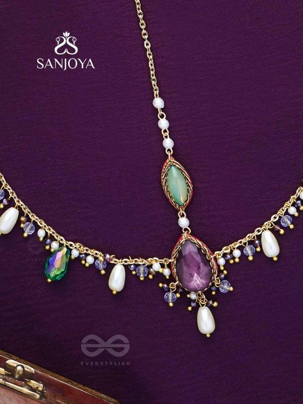 SIBIRA - SUPREME ROYALTY - STONE, BEADS AND GLASS DROPS EMBROIDERED MAANGTIKA