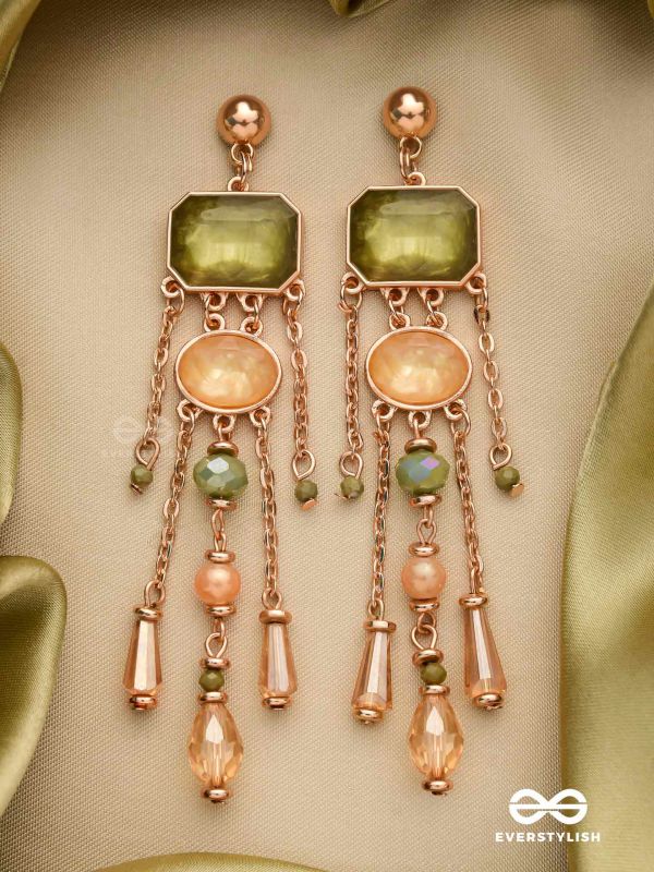 THE EMERALD CANOPY - EMBELLISHED DROP EARRINGS