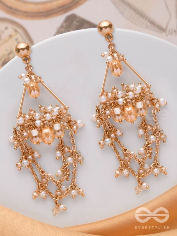Abhrita - The Gleaming Layers - Golden Embellished Earrings