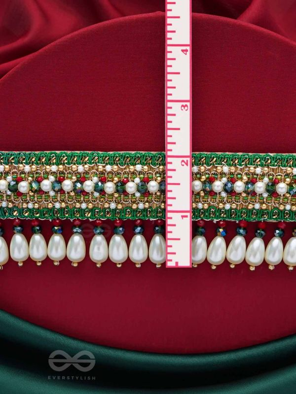 Shrimat - Decorated With Royalty - Pearls, Beads And Cutdana Hand Embroidered Neckpiece