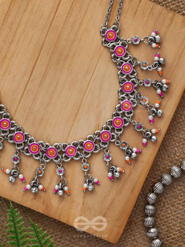 SUNKISSED BLOOM - EMBELLISHED OXIDISED NECKPIECE