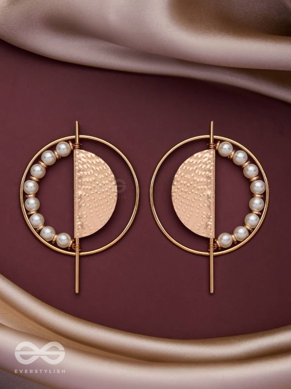 THE GOLDEN SUNBURST- GOLDEN BEADS EARRINGS