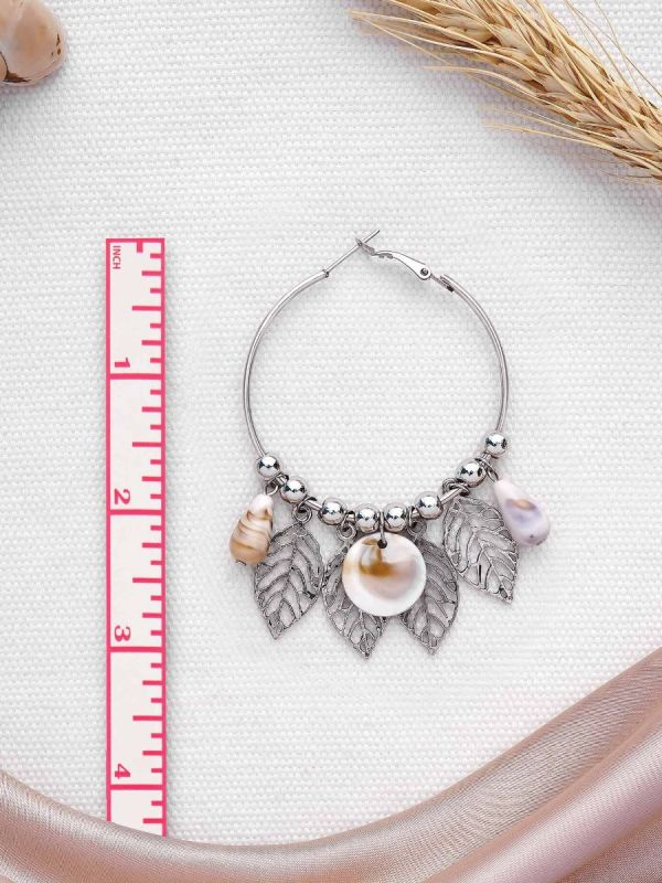 THE LEAFLET FANTASY - SILVER STATEMENT EARRINGS