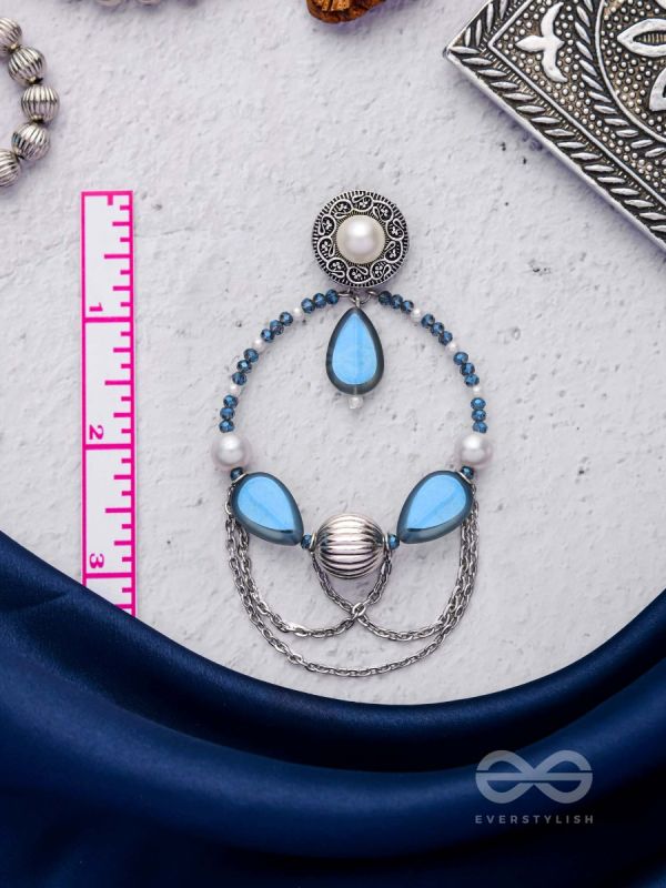 Ocean's Dreamland - Oxidised Beaded Earrings