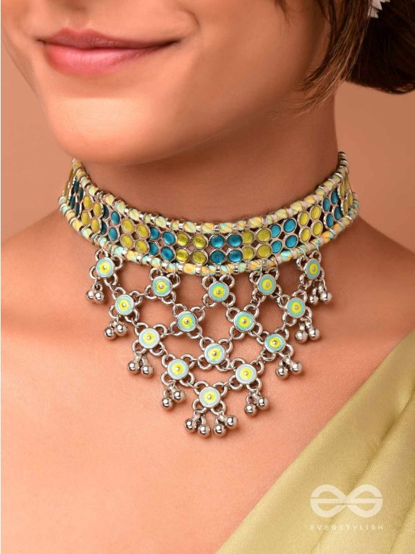 The Celestial Breeze - Statement Oxidised Neckpiece