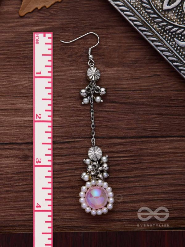 Silver Blush Bubbles - Oxidised Embellished Earrings