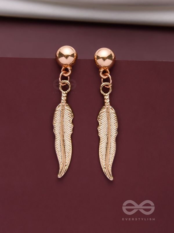 LEAPING LEAVES - GOLDEN DROP EARRINGS