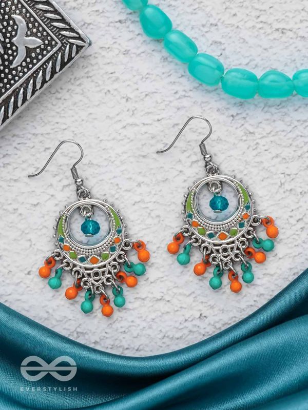 Tropical Tease - Enamelled Oxidised Earrings