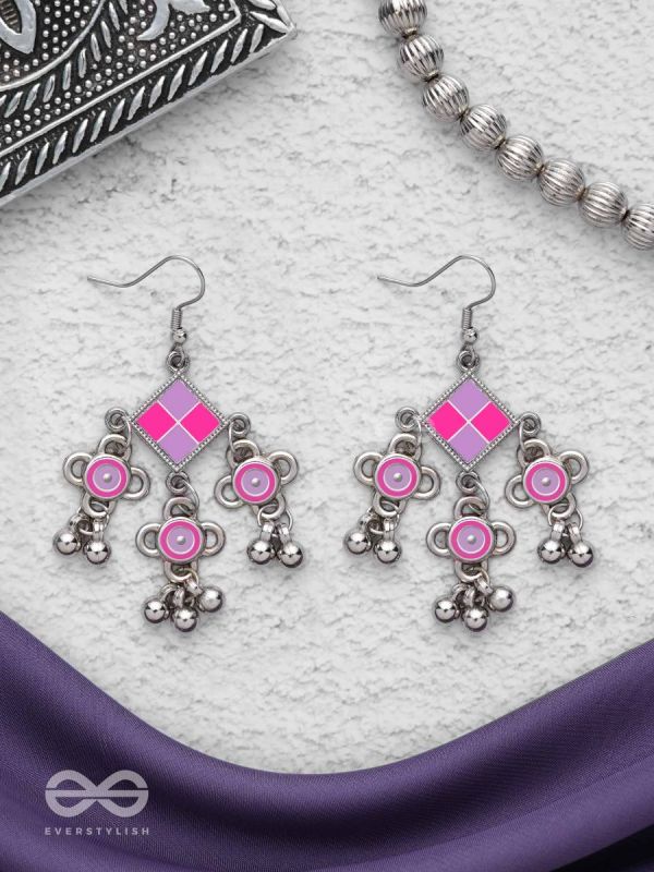 Dreamy Gala - Enamelled Oxidised Earrings