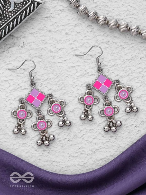 Dreamy Gala - Enamelled Oxidised Earrings