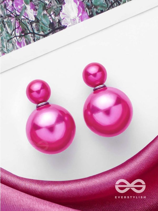 GIGGLES & GLITTERS - PINK PEARLS STUD EARRINGS