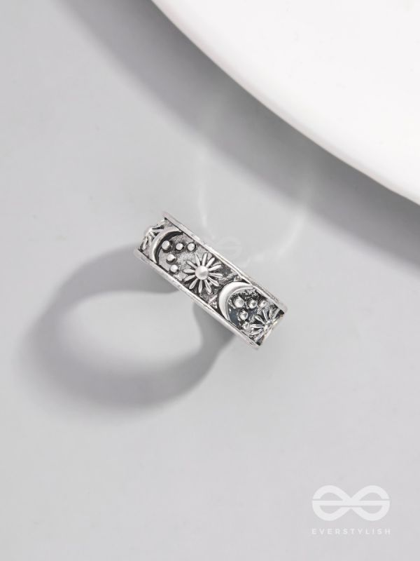 CELESTIAL LEGACY - STATEMENT SILVER RING (ADJUSTABLE)