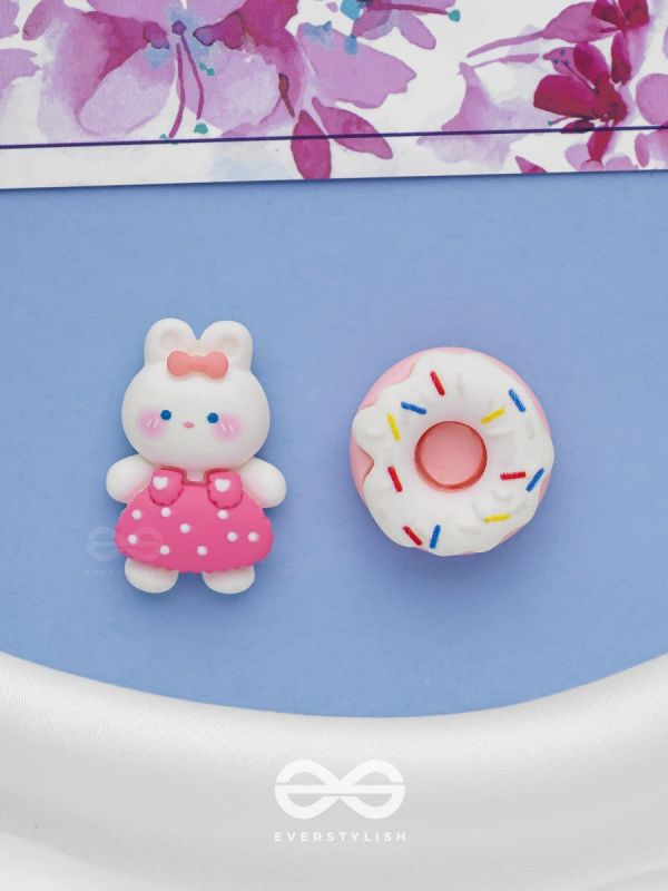 DONUT DARLINGS - MISMATCHED ACRYLIC STUD EARRINGS