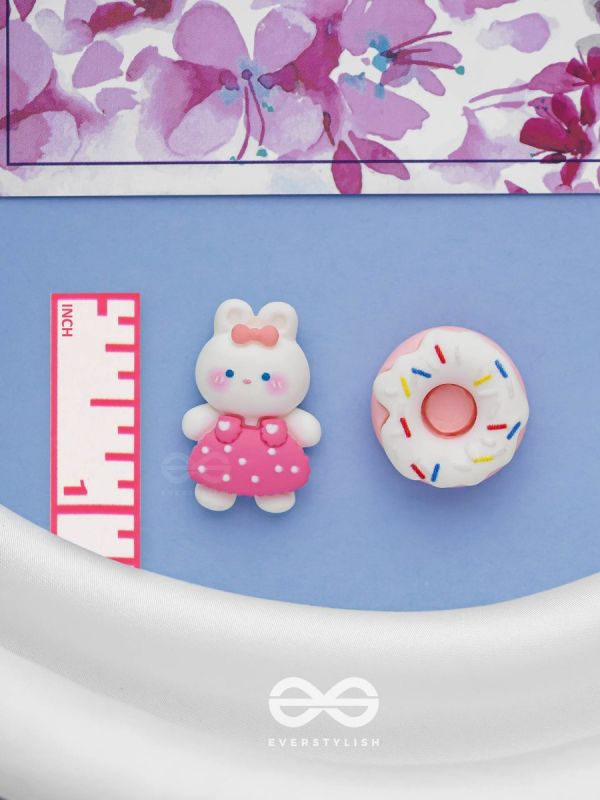 DONUT DARLINGS - MISMATCHED ACRYLIC STUD EARRINGS