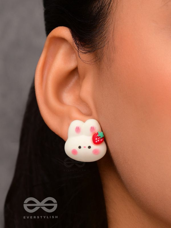 BUNNIES 'N BERRIES - MISMATCHED ACRYLIC EARRINGS