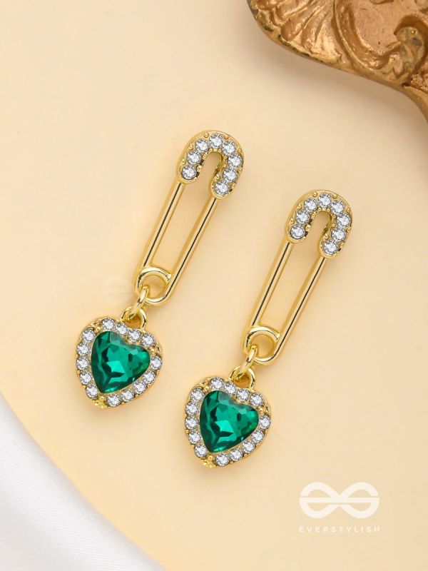 SAFELY IN LOVE - GOLDEN EMBELLISHED EARRINGS