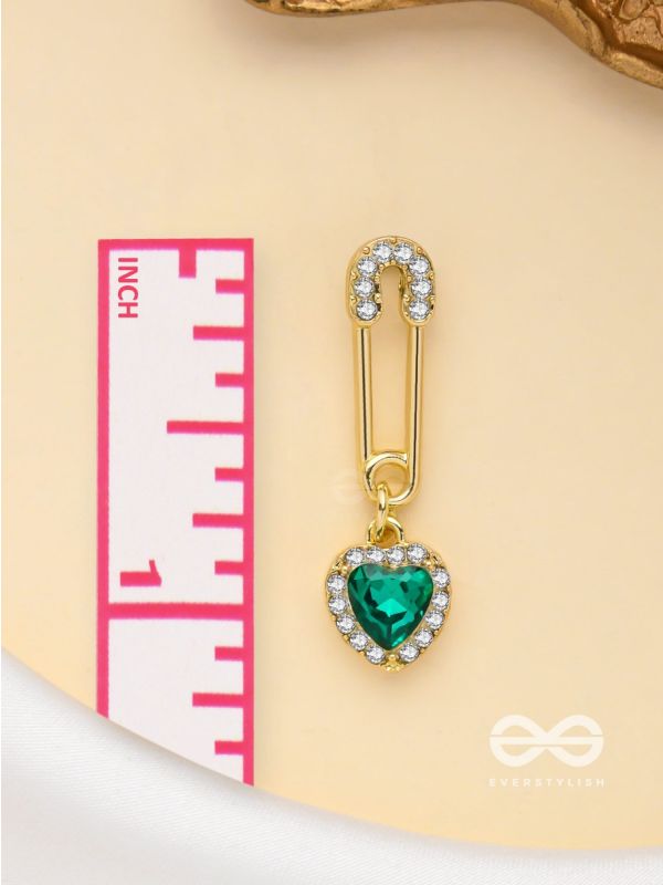 SAFELY IN LOVE - GOLDEN EMBELLISHED EARRINGS