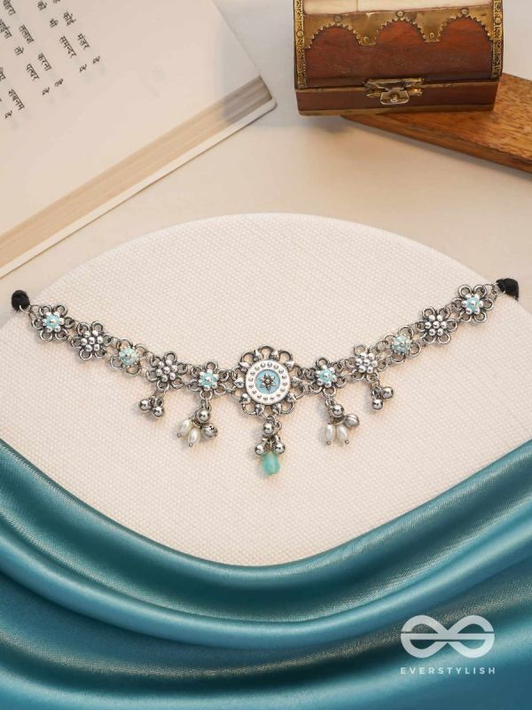 The Sky Bouquet- Enamelled Oxidised Neckpiece