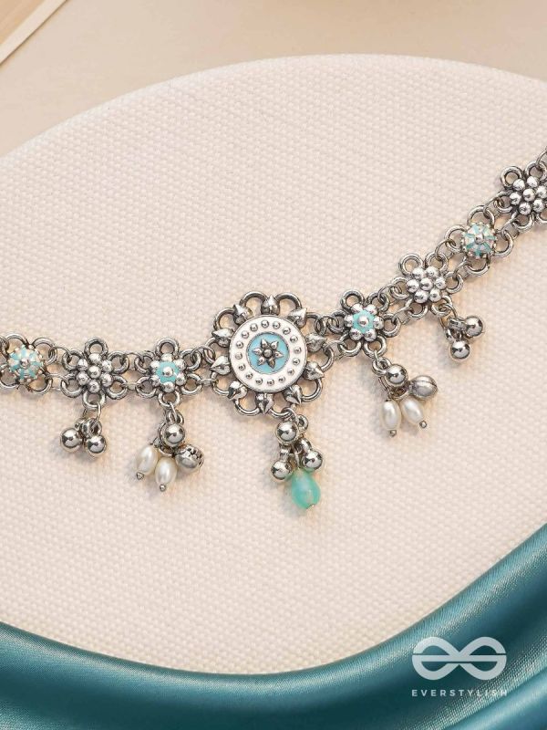 The Sky Bouquet- Enamelled Oxidised Neckpiece