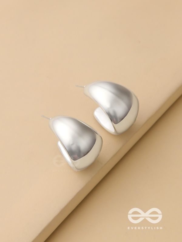 Lunar Curves - Silver Earrings
