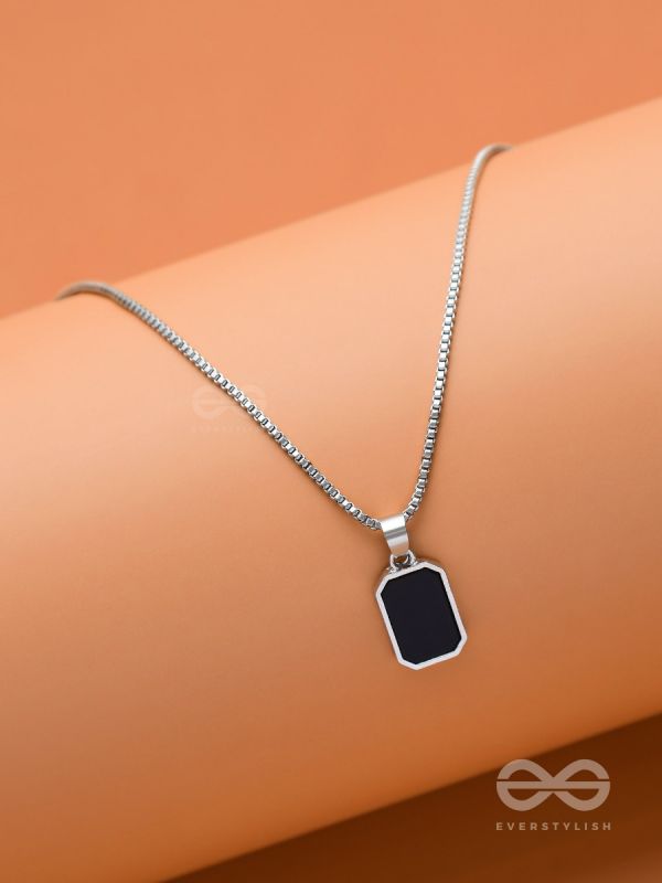 Mystic Midnight - Silver And Black Neckpiece With Anti-Tarnish Coating