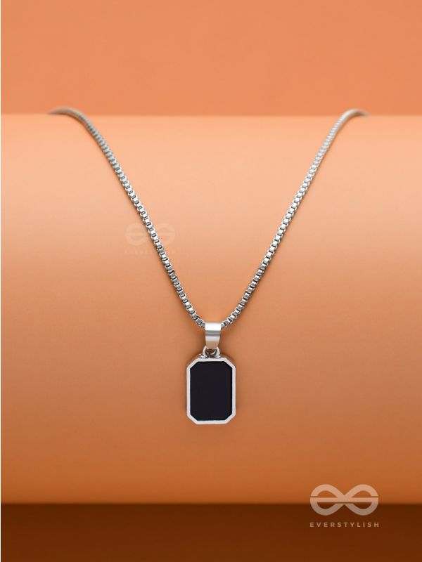 Mystic Midnight - Silver And Black Neckpiece With Anti-Tarnish Coating