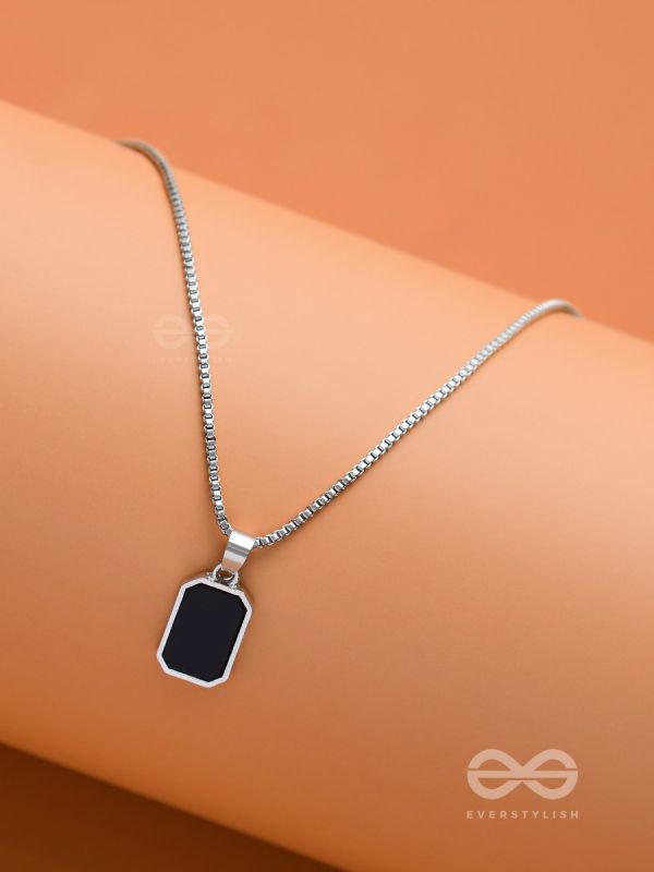 Mystic Midnight - Silver And Black Neckpiece With Anti-Tarnish Coating