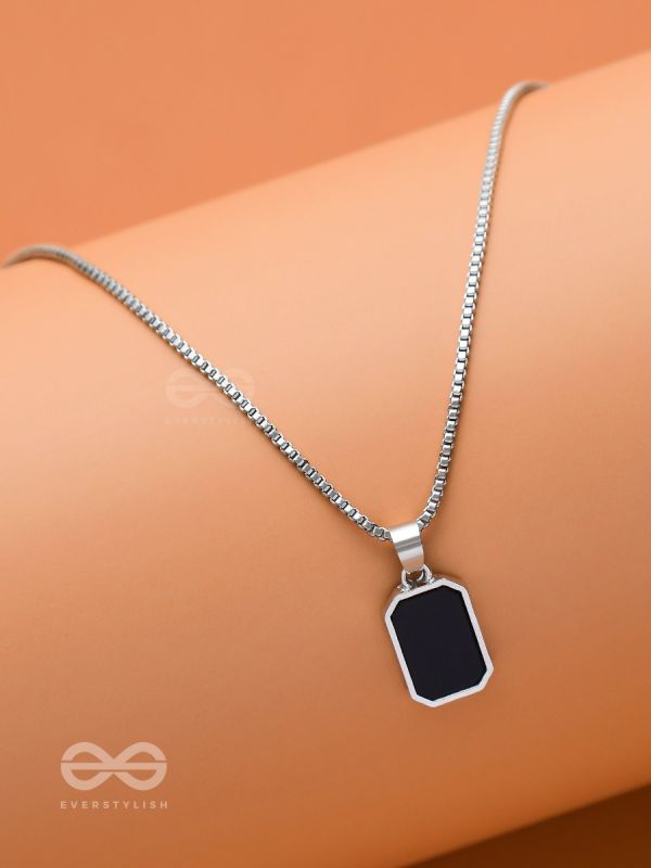 Mystic Midnight - Silver And Black Neckpiece With Anti-Tarnish Coating